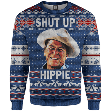 Shut Up Hippie Sweater Greater Half S Blue